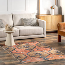 Judy Traditional Persian Machine Washable Area Rug: Rust / Rectangle / 4' x 6'