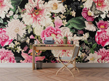 Floral Fantasy Blooms & Butterflies — Bold Florals Luxury Wallpaper Mural: Sample/Swatch / Peel-stick