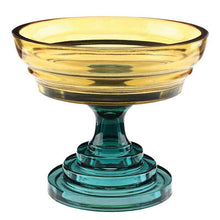 Yellow Compote Dish: Glass / 6.5 Dia x 5.5 H