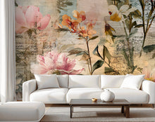 Floral Whimsy — Bold Florals Luxury Wallpaper Mural: Sample/Swatch / Peel-stick