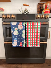 Snowy Smiles: Double-Sided Hand Towel: Blue / Hand Towel (17 in x 27 in)