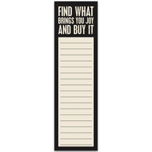 Find What Brings You Joy List Pad