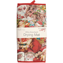 Vintage Santas Drying Mat