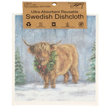 Snowy Cows Swedish Dishcloth Set