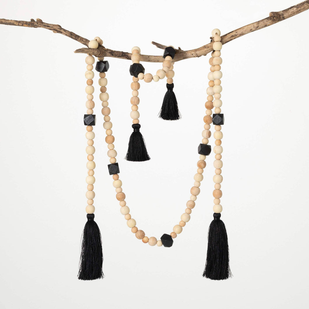 Tasseled Neutral Bead Garland