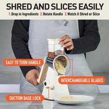 NutriSlicer 3-in-1 Spinning/Rotating Food Slicer and Grater