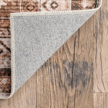 Belle Washable Geometric Area Rug: Beige / Rectangle / 5' x 8'