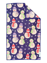 Snowy Smiles: Double-Sided Hand Towel: Blue / Hand Towel (17 in x 27 in)