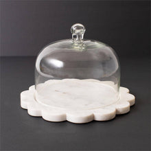 McKayla Monday Registry 
Glass Cloche With Scallop Edge Marble Tray