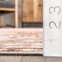 Belle Washable Geometric Area Rug: Beige / Runner / 2' 6" x 8'
