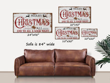 Merry Christmas To All Vintage Distressed Canvas Wall Art : 10x20"