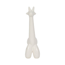 Sculpture - White Ceramic Giraffe Balloon Animal, 13 in.