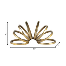 Decorative Sculpture - Gold Metal Slinky Ring, 11 in.