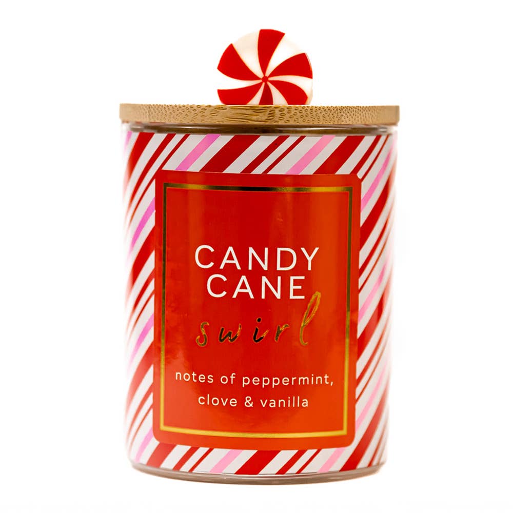 Seasonal Candle (10oz.) - Candy Cane Swirl