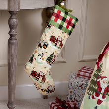 Jolly Santa Printed Velvet Xmas Stocking + Sack Multicolour: Multicolour / One Size
