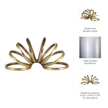 Decorative Sculpture - Gold Metal Slinky Ring, 11 in.