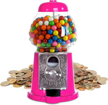 Coin Operated Gumball Machine 9" Heavy Duty Metal with Glass: RED