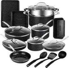 GraniteStone Ceraluxe 20 Piece Cookware set (Beige) Speckle