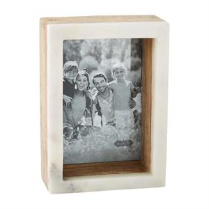 5x7 Wood Marble Shadow Frame