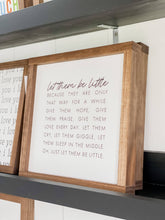 Let Them Be Little | Mother's Day Gifts, Wall Art: White / Light Oak / 9x9"