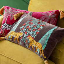 Kalahari Embroidered Velvet Cushion Multicolour: Multicolour / Feather Filled / 30 x 50cm