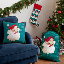 Vintage Santa Velvet Xmas Sack Multicolour: Multicolour / 74 x 50cm