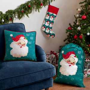 Vintage Santa Velvet Xmas Sack Multicolour: Multicolour / 74 x 50cm