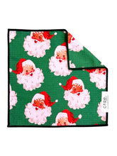 Santa Clause: Double-Sided Washcloth: Green / Washcloth (12 in x 12 in)