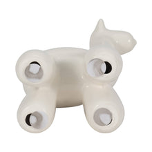 Sculpture - White Ceramic Giraffe Balloon Animal, 13 in.