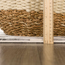 Gray Ecorse Zebra Print Area Rug: 7'10" x 10'3" Rectangle