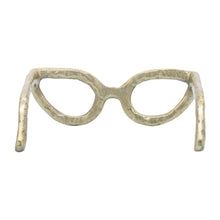 Aluminum Abstract Cat Eye Glasses Sculpture - Gold, 7 in.