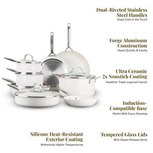 Gotham Steel Pro Natrual 13pc Aluminum Nonstick in Cream