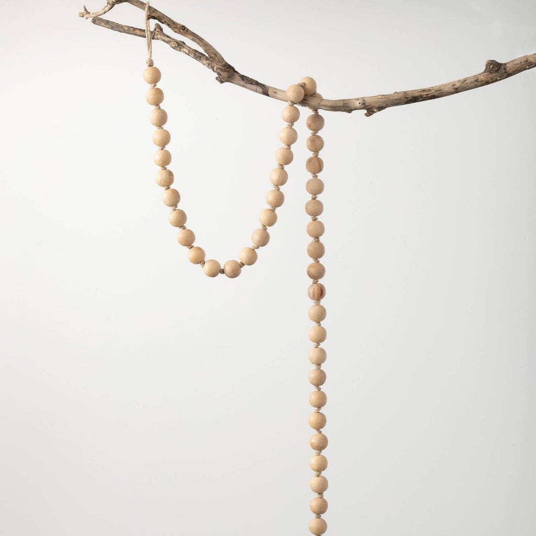 Natural Wood Bead Gardland