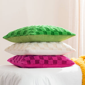 Check It Boucle Fleece Cushion Pinky Crush: Pinky Crush / Polyester Filled / 45 x 45cm