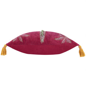 Kalahari Embroidered Velvet Cushion Multicolour: Multicolour / Feather Filled / 30 x 50cm
