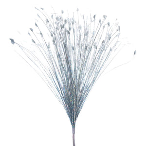 Metallic Onion Grass Spray Pick - Silver: Silver