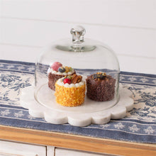 McKayla Monday Registry 
Glass Cloche With Scallop Edge Marble Tray