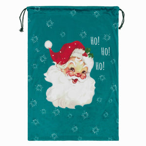 Vintage Santa Velvet Xmas Sack Multicolour: Multicolour / 74 x 50cm