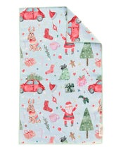 Festive Chaos: Double-Sided Hand Towel: Blue / Hand Towel (17 in x 27 in)