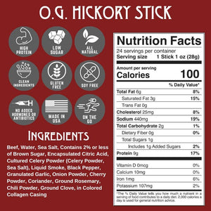 O.G. Hickory Beef Stick - 24 Pack