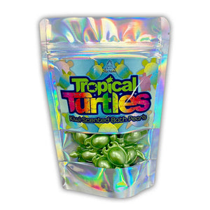 Tropical Turtles. 15 Kiwi Scented, Turtle Shaped Bath Pearls