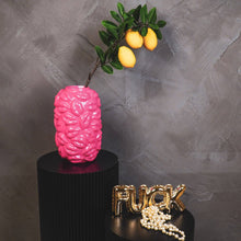 Vase - Kisses - Ceramics - Neon Pink - 17x17x27cm