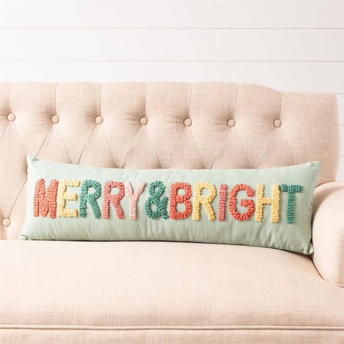 Merry & Bright Lumbar Pillow (Pk/02) | Christmas Decor