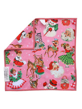 Old Fashion Fun: Double-Sided Washcloth: Pink / Washcloth (12 in x 12 in)