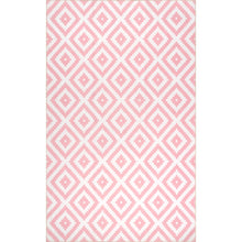 Kellee Machine Washable Modern Diamonds Area Rug: Black / Runner / 2' 6" x 8'