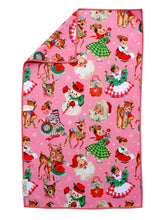 Old Fashion Fun: Double-Sided Hand Towel: Pink / Hand Towel (17 in x 27 in)