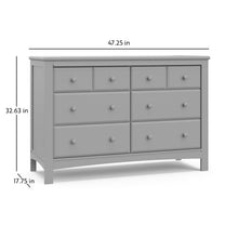 Graco® Benton 6 Drawer Double Dresser: White
