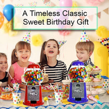 Coin Operated Gumball Machine 9" Heavy Duty Metal with Glass: BLUE