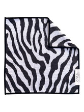 Safari Stripe: Double-Sided Washcloth: Black/White / Washcloth (12 in x 12 in)