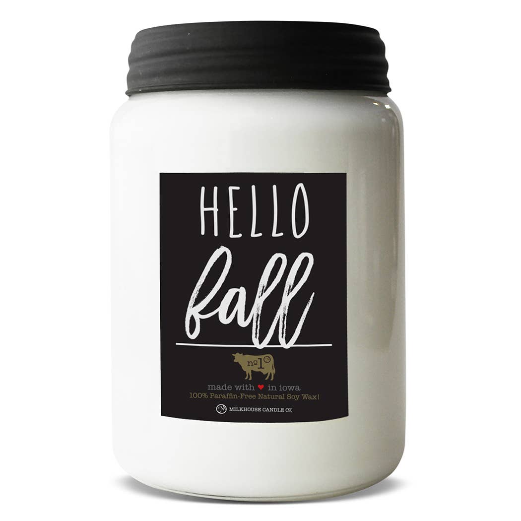 26 oz Farmhouse Jar Candle: Hello Fall